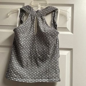 Black check pattern with little daisy’s halter top